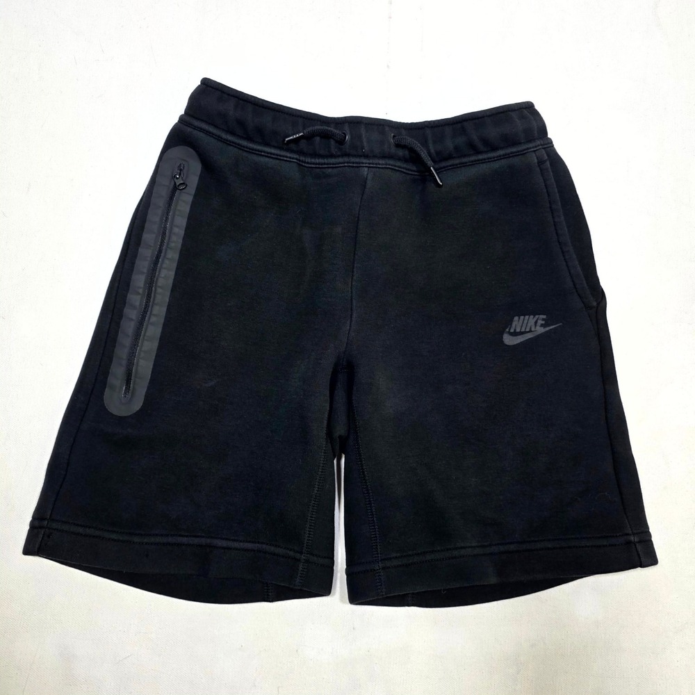 Nike Tech Fleece Shorts Mens M Black Zipper Pocket Sportswear Casual Activewear